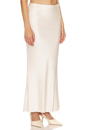 Aigeman Womens Elegant Silk Satin Maxi Skirt Elasticized High Waist Mermaid Fall Satin Skirts for Wedding Guest 469 thumbnail 4