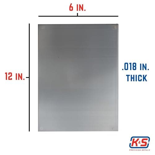 K&S Precision Metals Stainless Steel Sheet 87183 – 0.018" Thick x 6" Wide x 12" Long – DIY Crafts, Automotive, Furniture, Made in USA, 1 Sheet thumbnail 5