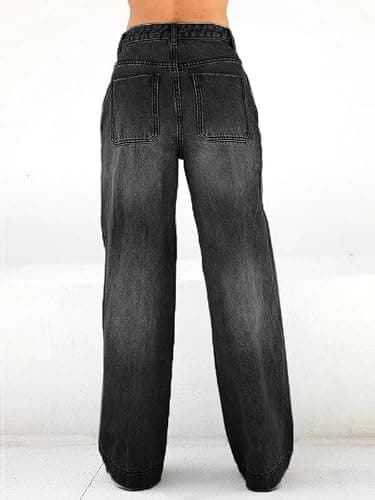 EMMIOL Women's 2026 Wide Leg Jeans Distress Mid Waist Stretchy Denim Pants Vintage Y2K Trousers thumbnail 4