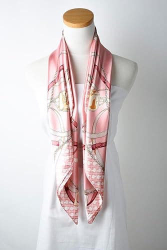 Beach Bag Scarf -  35x35 Large Square Satin Hair Scarf for Women – Silk-Feel Head Wrap, Night Protection, Fashion Bandana & Headscarf thumbnail 4