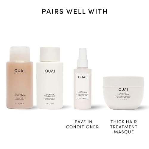 OUAI Thick Hair Shampoo & Conditioner Set - Travel Size (3 Oz) | Moisturizing Shampoo & Conditioner - Marshmallow Root, Shea Butter & Avocado Oil - Sulfate, Paraben & Phthalate Free thumbnail 8
