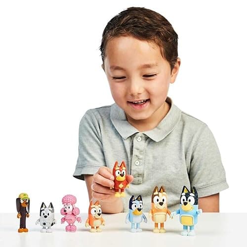Bluey Family Figure 4-Pack – Includes Bluey, Bingo, Mum (Chilli) & Dad (Bandit), Poseable Collectible Toys for Kids, Durable Cake Toppers, for Toddlers & Fans, Ages 3+ - Family thumbnail 19