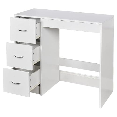 URBNLIVING White Wooden Bedroom Furniture Cabinet Chest of Drawers Dressing Table Wardrobe - Dressing Table thumbnail 4
