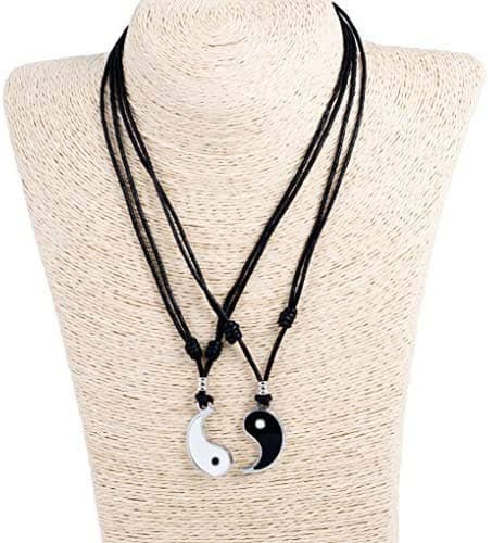BlueRica Yin and Yang (Couple) Set on Adjustable Cord Necklaces thumbnail 5