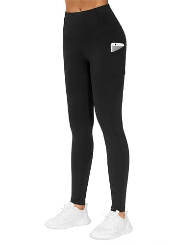 THE GYM PEOPLE Thick High Waist Yoga Pants with Pockets, Tummy Control Workout Running Yoga Leggings for Women thumbnail 2