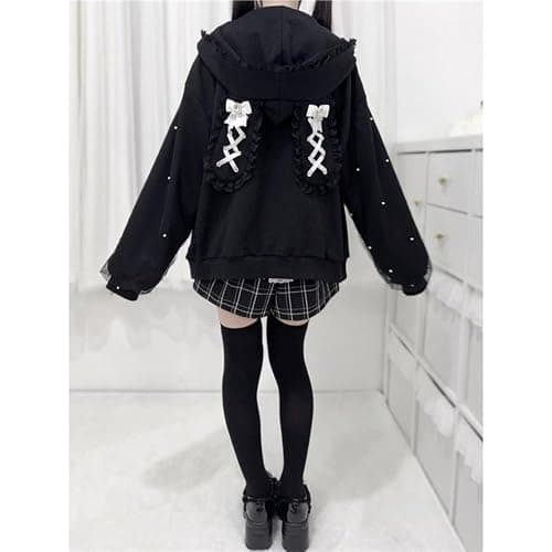 Zenrave Jirai Kei Hoodies Tenshi Kawaii Shoujo Girl Clothes Harajuku Jojifuku Lolita Tops Cutecore Gyaru Jfashion thumbnail 7