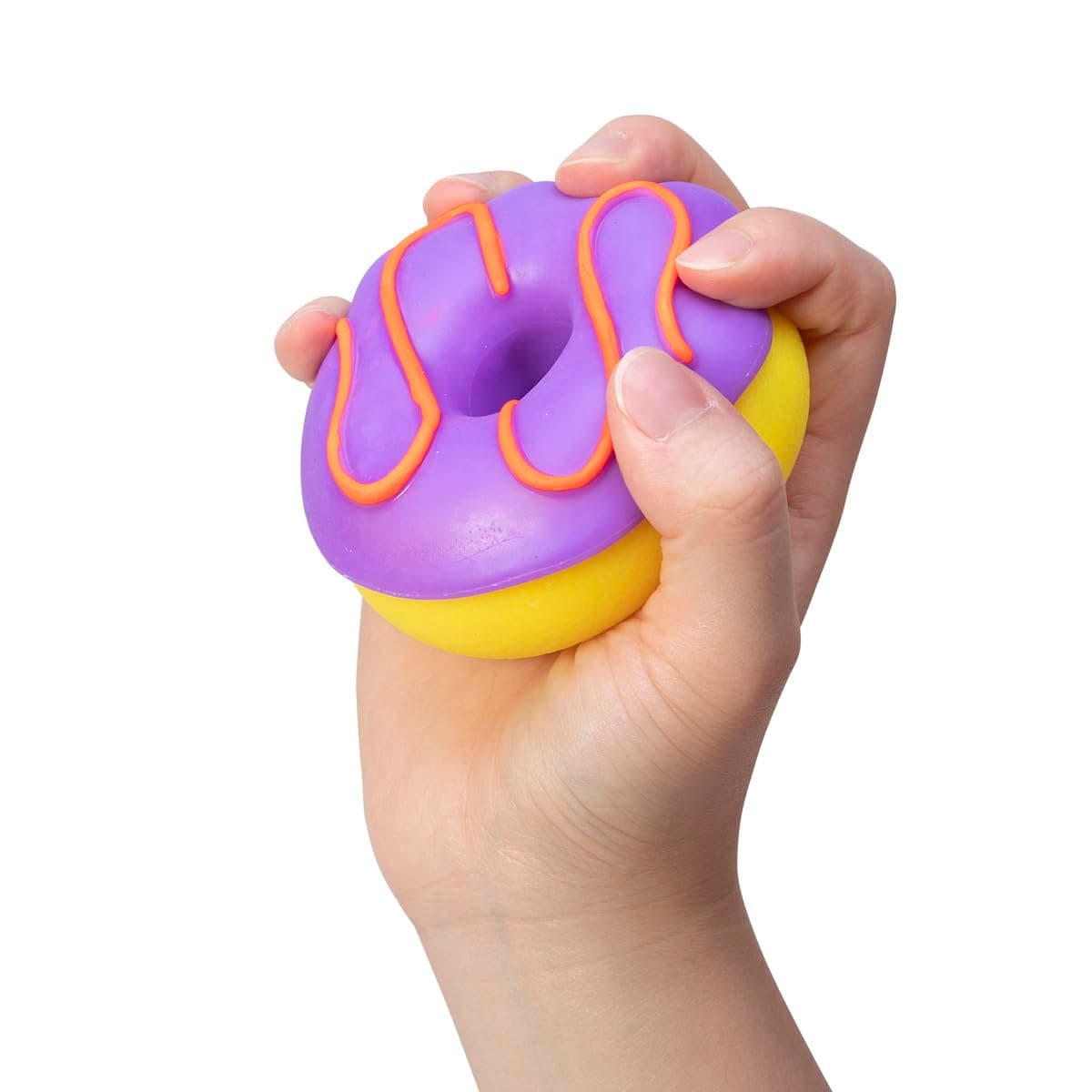 NeeDoh Dohnut - Squishy Stress Relief Fidget Toy with Neon Colours & Customisable Frosting Styles, Ideal for Focus, Assorted Design thumbnail 2