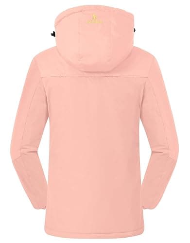Rdruko Skijacke Damen Warme Winterjacke Gefüttert Verdickt Softshelljacke Wasserdicht Snowboardjacke Atmungsaktiv mit Abtrennbarer Kapuze thumbnail 2
