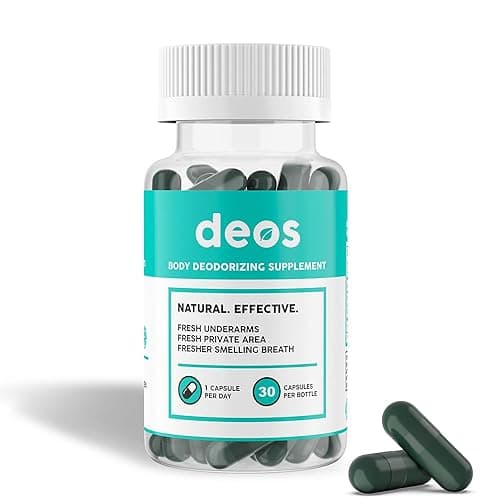 DEOS Internal Deodorant Supplement – Full Body Deodorizer for Gut Health, Skin Health, Detox & Digestion Support – Natural Odor Control Chlorophyll Pills for Head-to-Toe Freshness | 30 Capsules - Image 1
