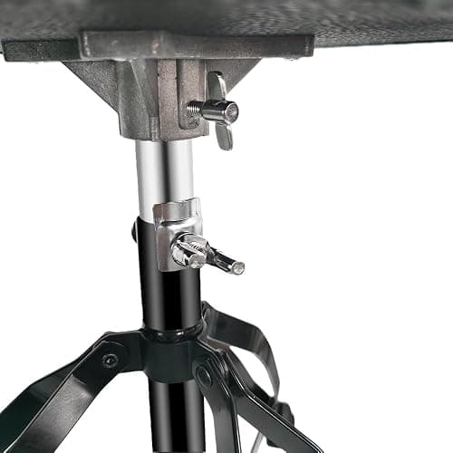 Conboxus Drum Throne Seat Adjustable-Height with Padded Seat Double-Braced Legs Non-Slip Design Drum Stool for Drummers,Comfortable Cushion for Practice&Performance thumbnail 7
