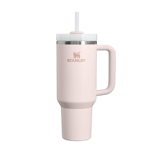STANLEY 1913 Quencher H2.0 Flowstate Tumbler 1.2L - Cold for 11 Hours - Iced for 48 Hours - Metal Water Bottle with Straw, Handle and Lid - Dishwasher Safe - Travel Mug for Cold Drinks - Rose Quartz - Image 1