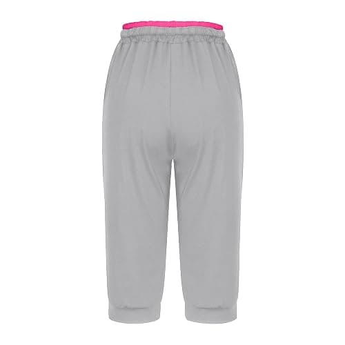 2025 Summer Capris for Women Low Rise Drawstring Capri Pants Casual Lightweight Yoga Workout Pant Knee Length Lounge thumbnail 5