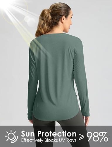 Women's Sun Shirts UPF 50+ Long Sleeve UV Protection Shirt Lightweight Quick Dry Workout Hiking Tops for Women thumbnail 3