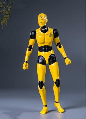 1/12 Scale Male Action Figure,6inch Flexible Yellow Testman Crash Test Dummy Action Figure Body Collection (B) thumbnail 8