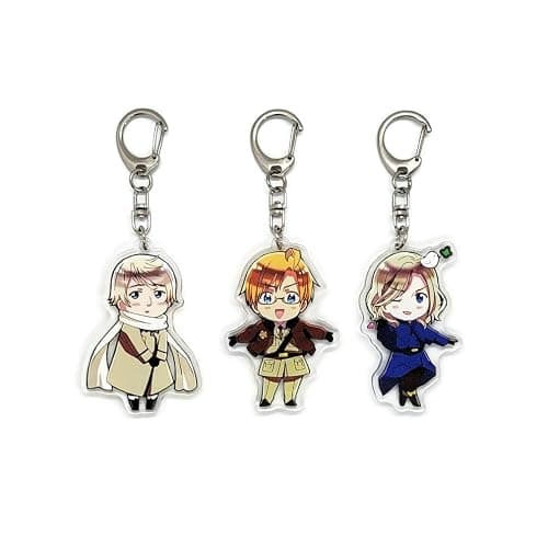 EBTY DREAMS Inc. - Set of 3 Hetalia Axis Powers Acrylic Keychain Russia, France, America v1 - Image 1