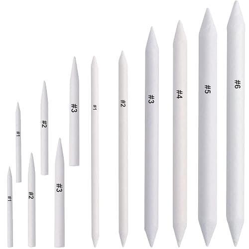 FEBSNOW 12 Pcs Blending Stump and Tortillions, Paper Art Blenders, Art Pencils, Drawing Pencils for Artists Student Sketch Drawing Tools, Drawing Supplies - Image 1