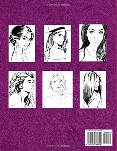 Gorgeous Stunning Women Coloring Book: Amazingly Beautiful Models, Portraits & Full Body Figures – For Girls, Teenagers, Adults thumbnail 2