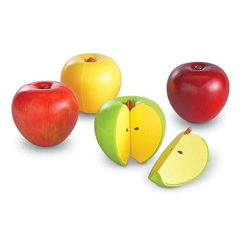 Learning Resources Magnetic Apple Fractions, Montessori Toys, Math Games, Play Food for Kids, Set of 10, Ages 5+ thumbnail 3
