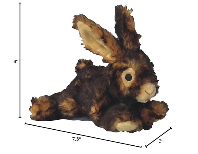 Pet Lou 00839 Medium Plush Dog Chew Toy, 8-Inch Rabbit, Small breeds thumbnail 2