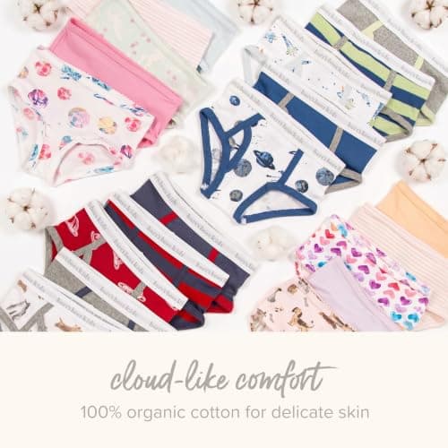 Burt's Bees Baby Boys' Organic Cotton Brief Underwear, 5-Pack | Easy, breathable toddler undies provide maximum coverage for kids on the move thumbnail 6