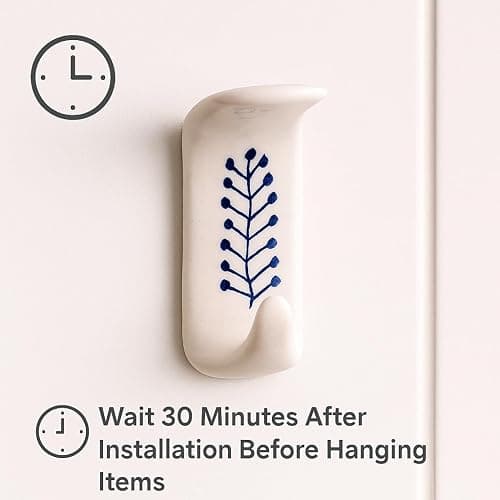 Indian Shelf 3 Hooks, 6 Strip Boho Decorative Adhesive Sticky Hooks for Wall Shower Loofah Holder No Damage Hanging Holder Drywall Hooks for Hanging Towel Hooks thumbnail 7