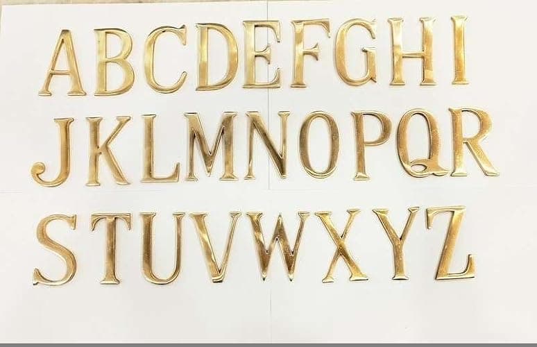 Brass Polish Gold Letter T Sticker Self Adhesive for Scrapbooking, Personalised Headings and Home Decor Projects 150 mm (6 inch) Set of 1 thumbnail 3