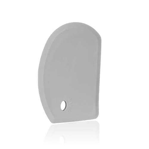 Sapid Flexible Curved Edge Silicone Bowl Scraper(5.98"x4.3"), Food Grade Dough Scraper for Baking Sourdough Bread, Cake, Multipurpose Kitchen Dish Scrapers, Easy to Clean (1, Gray) - Image 1