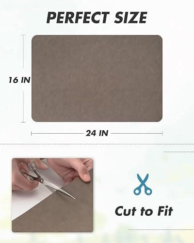 AMOAMI-Coffee Mat Hide Stain Rubber Backed Absorbent Dish Drying Mat for Kitchen Counter-Coffee Bar Accessories Fit Under Coffee Maker, Espresso Machine, Pot, Dish Rack Brown 1624 thumbnail 2