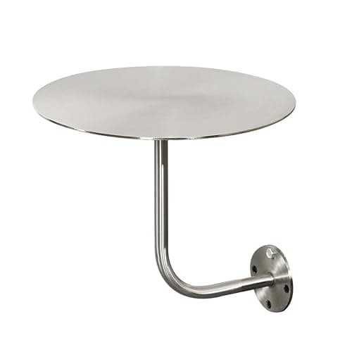Stainless Steel Round Pub Bar Table - Modern Wall Mounted Side Table for Cafe, Commercial Dining Table for Dessert Shop - 30cm/12inch - Image 1