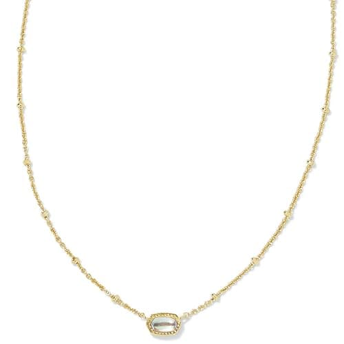 Kendra Scott Mini Elisa 14k Gold-Plated Satellite Short Pendant Necklace, Fashion Jewelry for Women - Image 1
