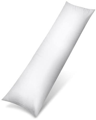 Utopia Bedding Bolster Pillow Pack of 1, (Double, 4Ft 6 Inch), Full Body Pillow, Soft Hollowfiber Filling, Long Pregnancy Pillow for Maternity Support and Side Sleeper (White) - Image 1