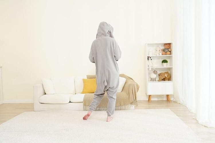 DSMTALS Unisex Adult Animal Onesie Pajamas, Cozy Flannel Halloween Costume, Homewear, Sleepwear for Men and Women thumbnail 4