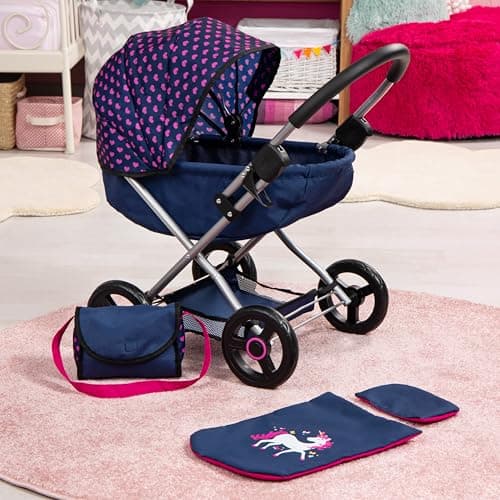 Bayer 4-in-1 Doll Pram Stroller Set with Accessories for 18 in Dolls thumbnail 6