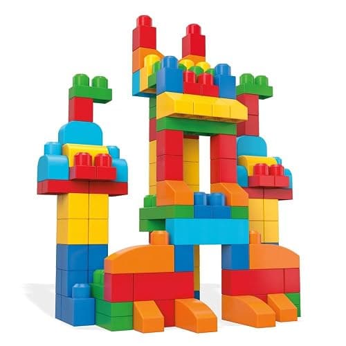 MEGA BLOKS First Builders Toddler Blocks Toys Set, Deluxe Building Bag with 150 Pieces and Storage, Creative Open-Ended Play, Blue, Ages 1+ Years (Amazon Exclusive) thumbnail 5