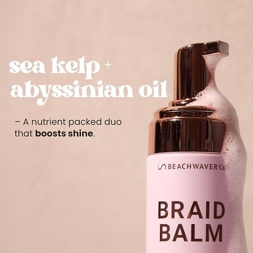 The Beachwaver Co. Braid Balm Pre-Braid Prep - Full Size (4 Fl Oz) | Frizz-Taming Primer Foam | Strengthen and Reduce Flyaways w/HiX Vegan Bond Multipliers - For All Hair Types | Bondi Beach Day thumbnail 7