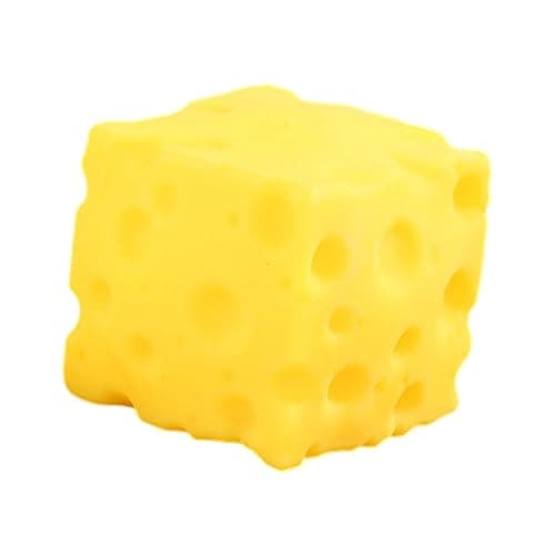 Cheese Stress Relief Soft Novelty Toy, Squishy Squeeze Cheese Block, Unbreakable Cheese Figurine Simulation Cheeses Food Squeeze Toy, 1.97 Inch Squishy Cheeses Stress Ball thumbnail 5