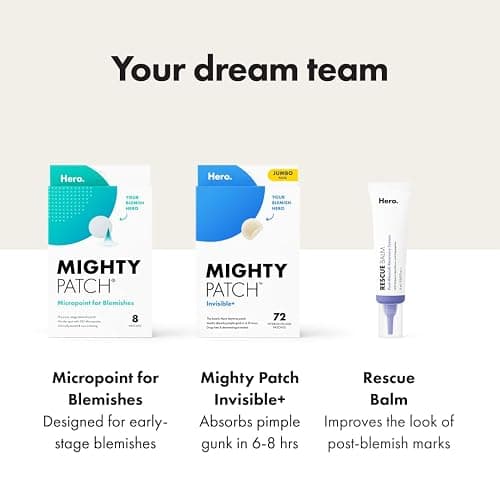 Mighty Patch™ Invisible+ Patch – The Barely-There Daytime Hydrocolloid Acne Pimple Patch for Covering Zits and Blemishes, Tapered Edges Designed to Blend Into Skin (72ct) thumbnail 8