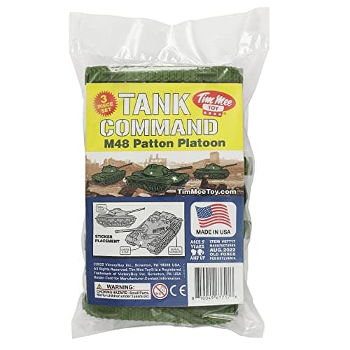 TimMee Toy Tanks for Plastic Army Men - OD Green WW2 3pc - Made in USA thumbnail 4