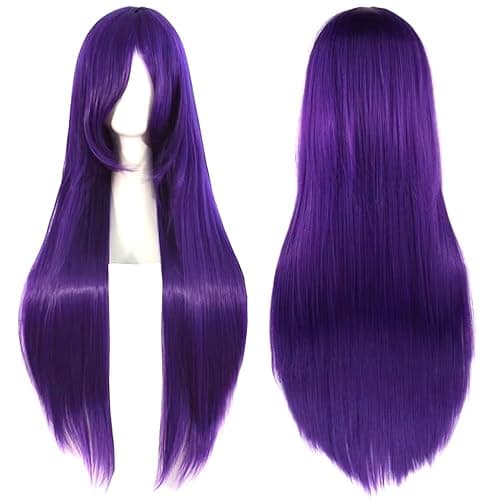 ColorfulPanda Long Straight Anime Costume Cosplay Wig Party Wig Purple Wigs for Women Ladies - Image 1
