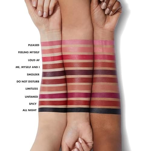 e.l.f. O Face Satin Lipstick, Richly Pigmented, Nourishing & Long-Lasting Creamy Lipstick, Infused With Jojoba, Vegan & Cruelty-Free, All Night thumbnail 4