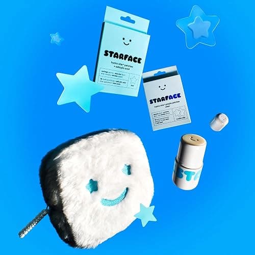 Starface Gift Set, Clear + Blue Patch (64 ct) + Vanilla Star Balm | Hydrocolloid • Dermatologist Tested • Covers & Protects Visible Spots • Absorbs Gunk • Hydrating • Shea Butter thumbnail 8