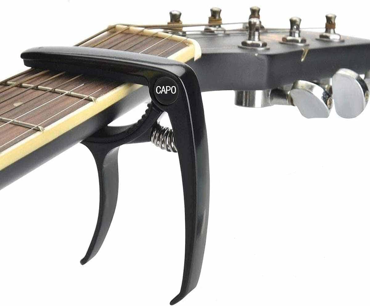 Guitar Capo, 6 String Acoustic and Electric Guitar Clip, Guitar Kapo Accessories for Classical Guitar, Ukulele, Mandolin and Banjo (Black) thumbnail 4