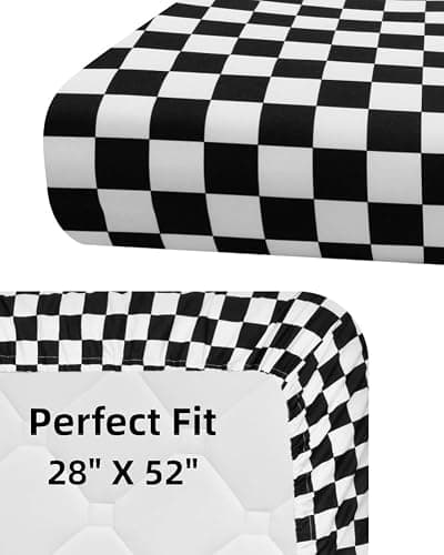 4 Pack Checkered Plaid Crib Sheets Neutral Breathable Buffalo Check Fitted Baby Sheets Nursery Sheets for Baby Boys or Girls (Crib) thumbnail 7