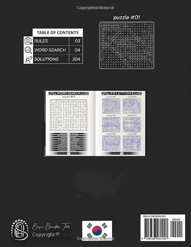 K-pop word search book LARGE PRINT | 4000 words for Kpop fans: Words Hidden Across 200 Themed Puzzles | Perfect for Enthusiasts and Puzzle Lovers. ... Jargon, and Popular Songs, bands and Albums. thumbnail 2
