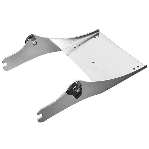 TCT-MOTORPARTS Razor Trunk &Backrest Pad & 2-Up Chrome Luggage Rack Fit for Harley 1997-2008 Touring Road King FLHR Street Glide FLHT FLHX FLTR Vivid Black thumbnail 4