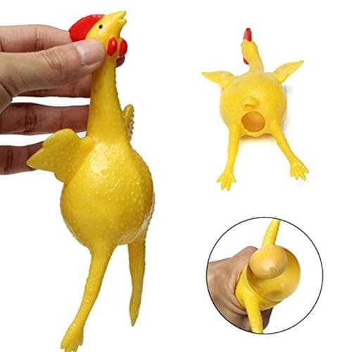 YOYOSTORE 16cm Funny Squishy Adult Prop Tool Chicken and Eggs Stress Relieve Decoration for Party Favors thumbnail 6