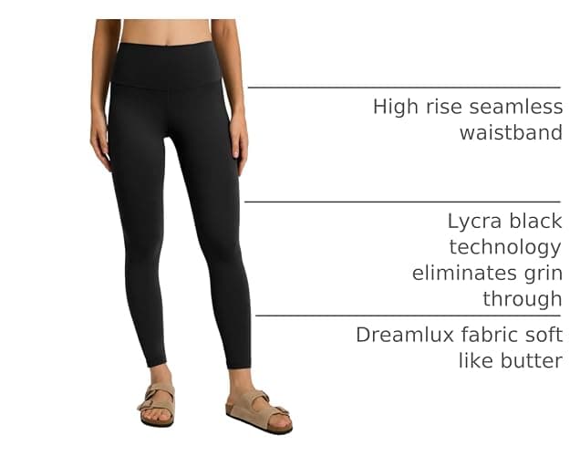 Colorfulkoala Women's Dreamlux High Waisted Workout Leggings 25" / 28" Inseam Yoga Pants thumbnail 3