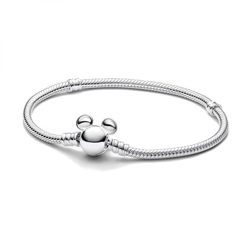 Mickey Mouse Clasp Moments Snake Chain Bracelet by Pandora - Image 1