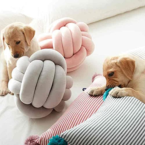 PUXU Knot Pillow Ball Round Cushion Pillows, Children Room Decoration Plush Toys Calming Stress Relief Toy (Dark Gray,8.5in/22cm) thumbnail 8