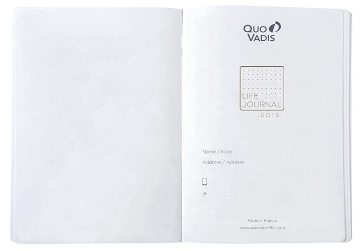 Quo Vadis - Carnet Bullet journal - Multilingue - Life Journal - Violet - Pages Points (dots) - 15x21 cm - Papier Clairefontaine blanc - Fabrication française thumbnail 3
